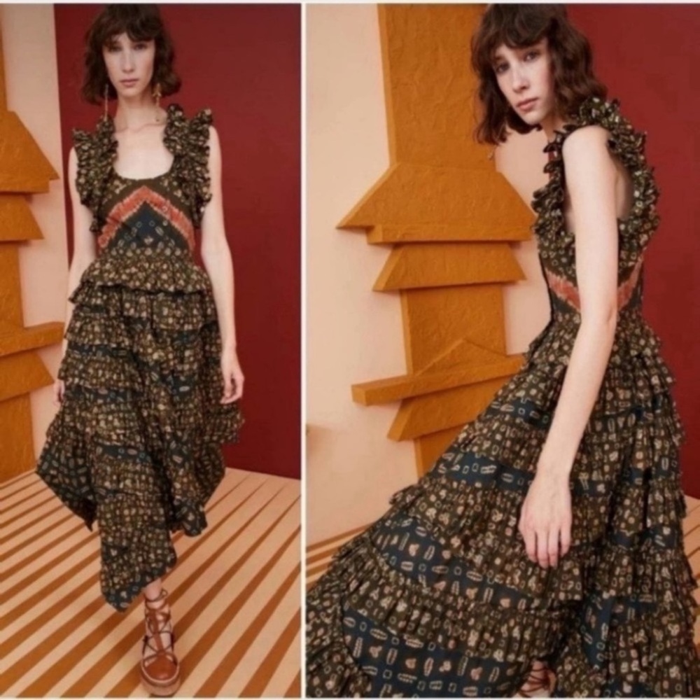 ULLA JOHNSON Nia Midi Dress Sz 16
